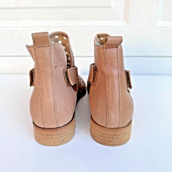 Musse & Cloud Caila Argento Ankle Booties Women's EUR 40/US 9 Perforated Tan - Picture 4 of 12